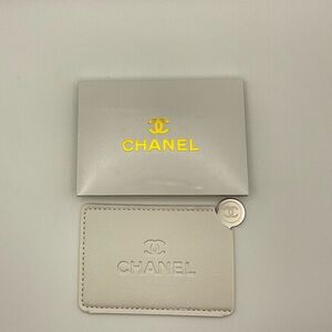 NIB CHANEL GWP White Metallic Mirror with Case